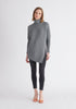 Paisie Asymmetric Button Slit Jumper in Grey